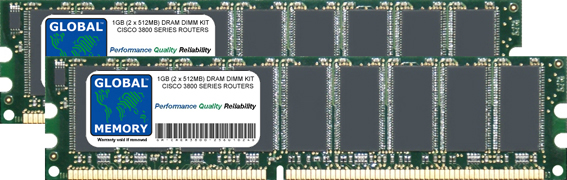 1GB (2 x 512MB) DRAM DIMM MEMORY RAM KIT FOR CISCO 3800 SERIES ROUTERS (MEM3800-256U1024D)